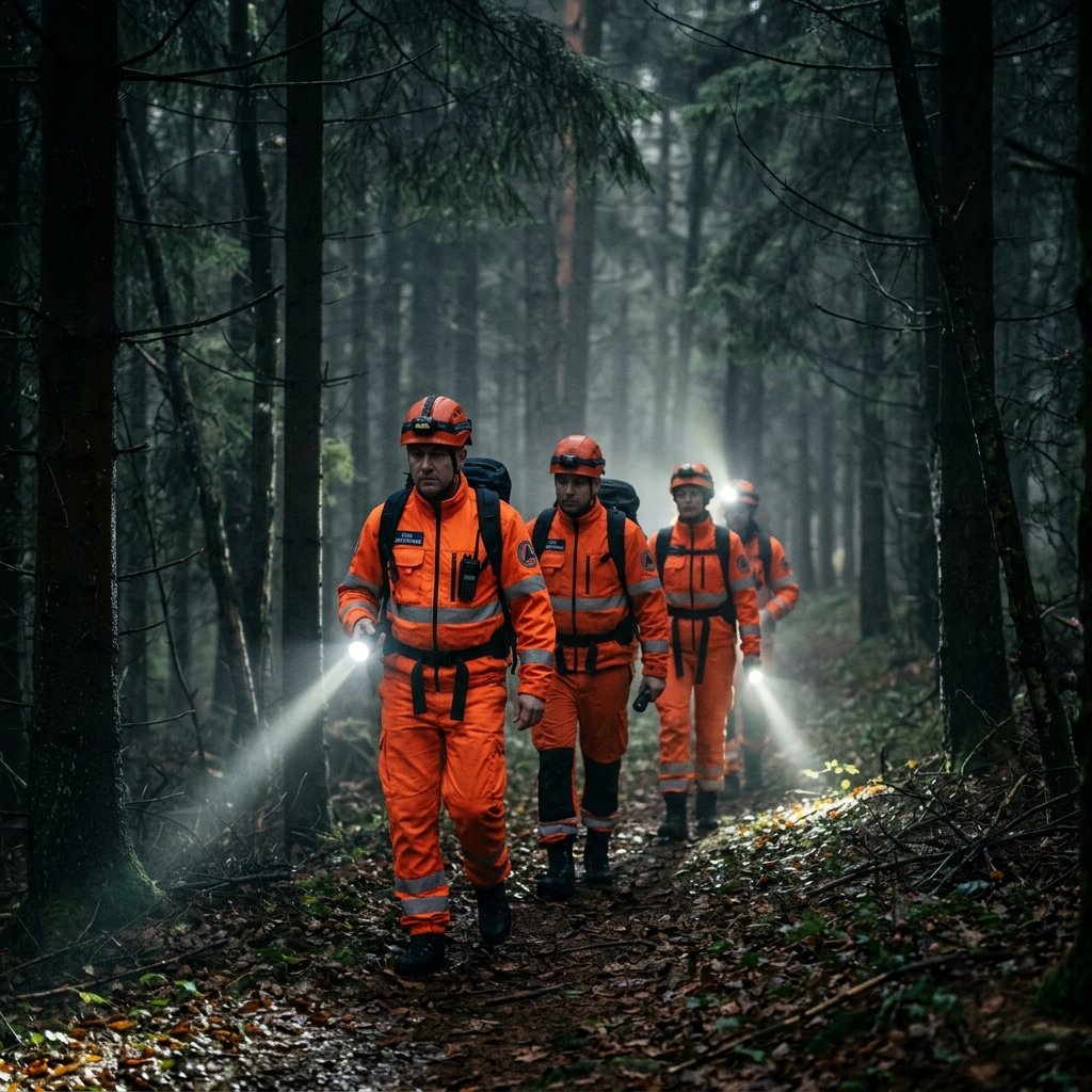 Equipo búsqueda y rescate forestal
